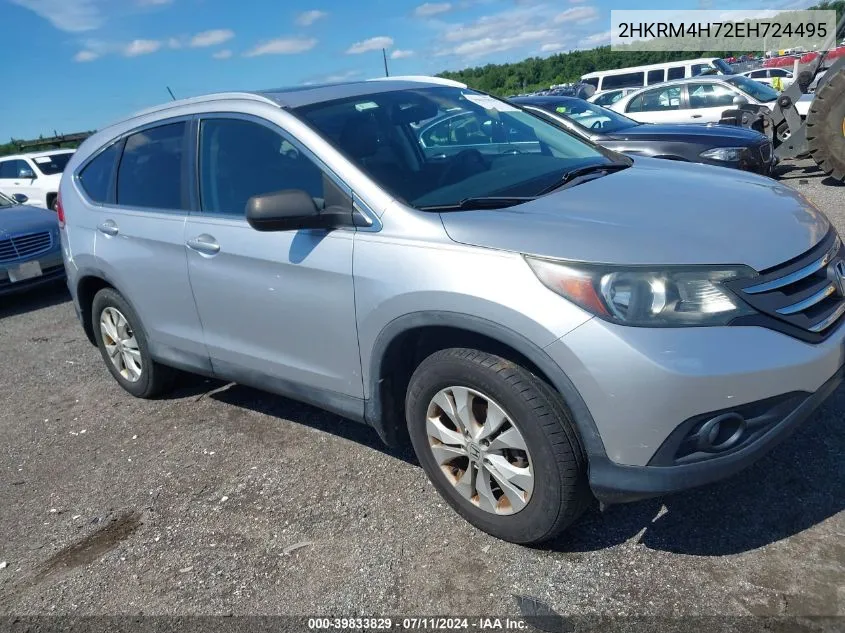 2014 Honda Cr-V Ex-L VIN: 2HKRM4H72EH724495 Lot: 39833829