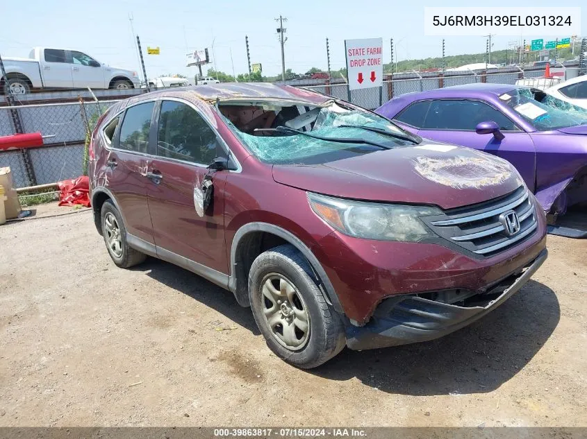 2014 Honda Cr-V Lx VIN: 5J6RM3H39EL031324 Lot: 39863817