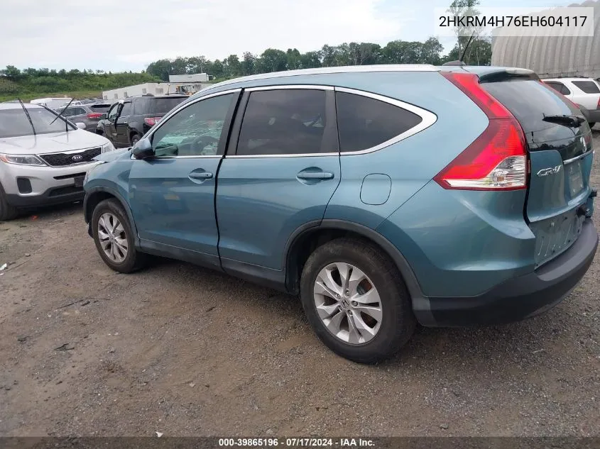 2014 Honda Cr-V Ex-L VIN: 2HKRM4H76EH604117 Lot: 39865196