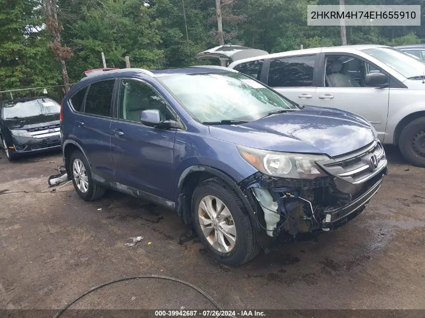 2HKRM4H74EH655910 2014 Honda Cr-V Ex-L