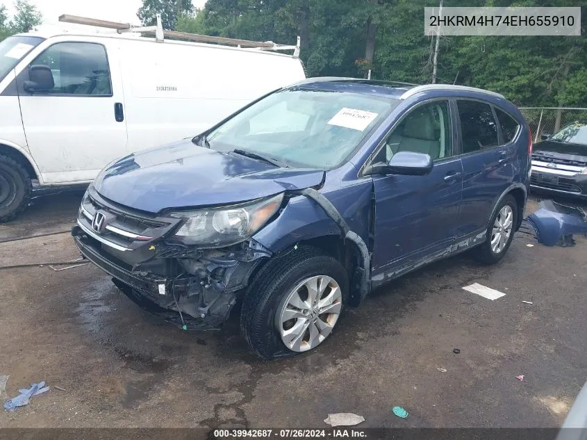 2HKRM4H74EH655910 2014 Honda Cr-V Ex-L