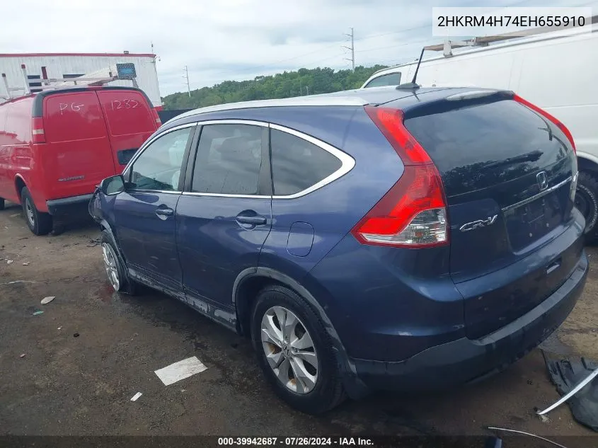 2HKRM4H74EH655910 2014 Honda Cr-V Ex-L