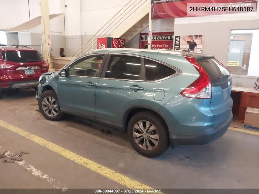 2HKRM4H75EH648187 2014 Honda Cr-V Ex-L