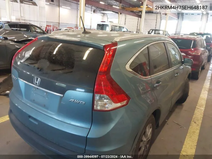 2HKRM4H75EH648187 2014 Honda Cr-V Ex-L