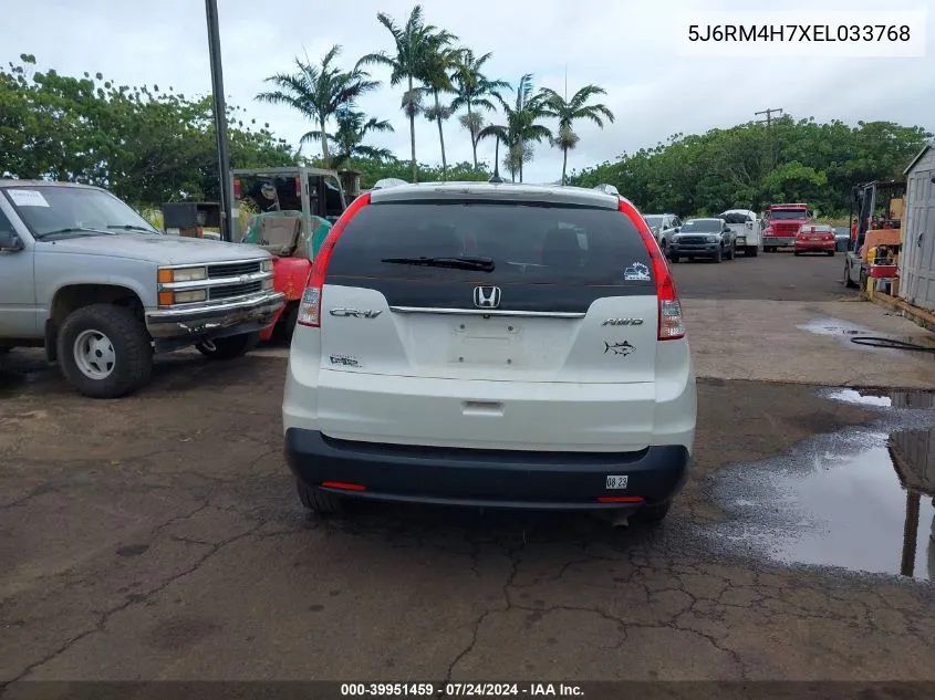 2014 Honda Cr-V Ex-L VIN: 5J6RM4H7XEL033768 Lot: 39951459