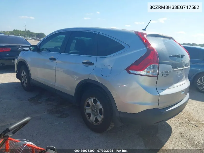 2014 Honda Cr-V Lx VIN: 3CZRM3H33EG717582 Lot: 39975290