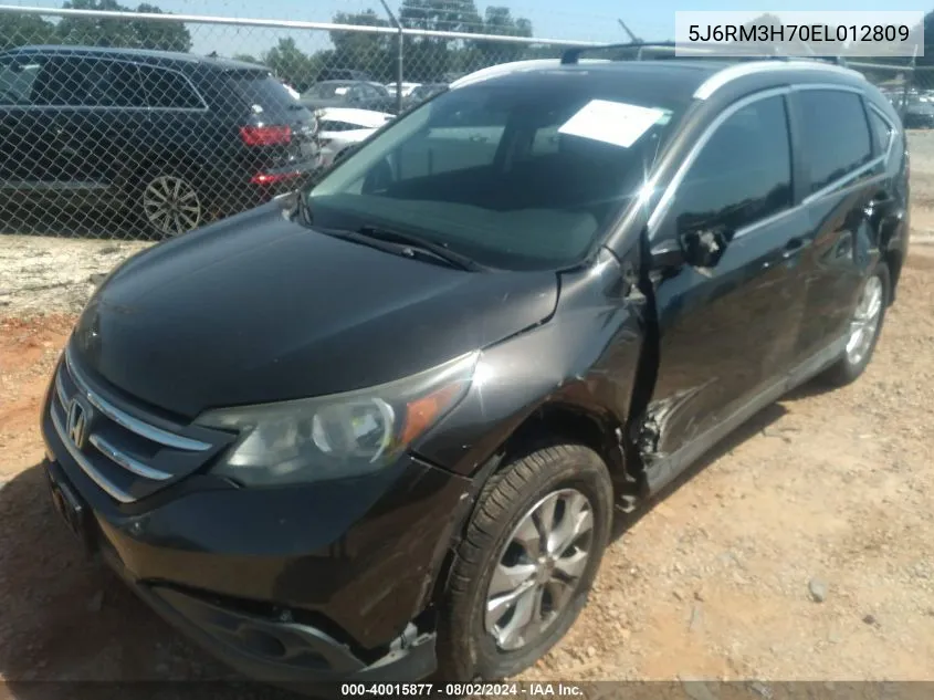 2014 Honda Cr-V Ex-L VIN: 5J6RM3H70EL012809 Lot: 40015877