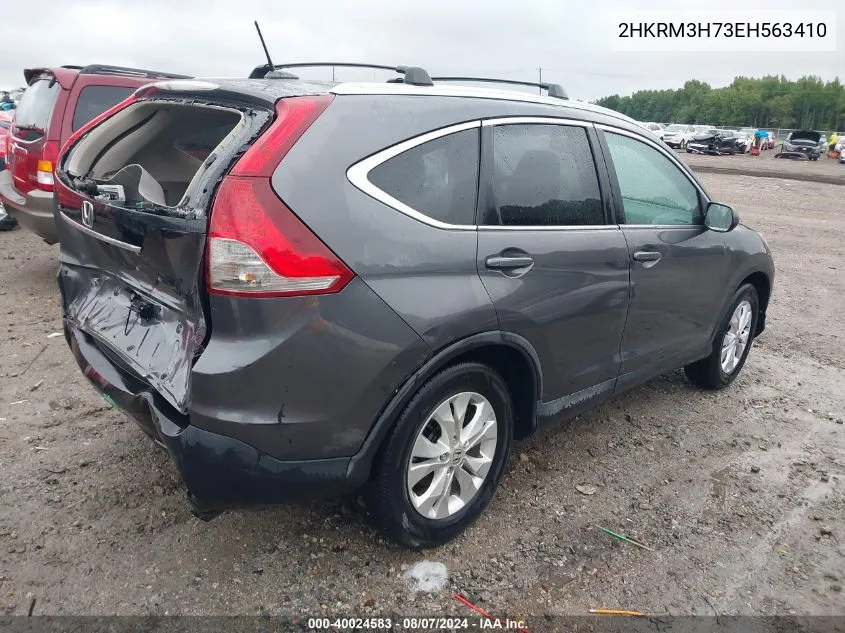 2014 Honda Cr-V Ex-L VIN: 2HKRM3H73EH563410 Lot: 40024583