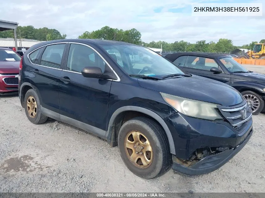 2014 Honda Cr-V Lx VIN: 2HKRM3H38EH561925 Lot: 40038321