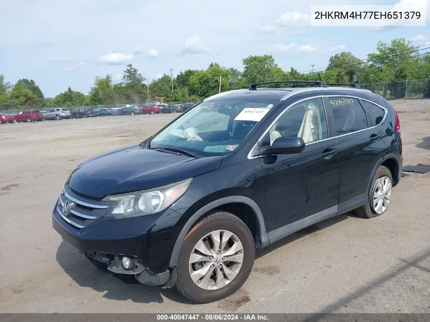 2014 Honda Cr-V Ex-L VIN: 2HKRM4H77EH651379 Lot: 40047447