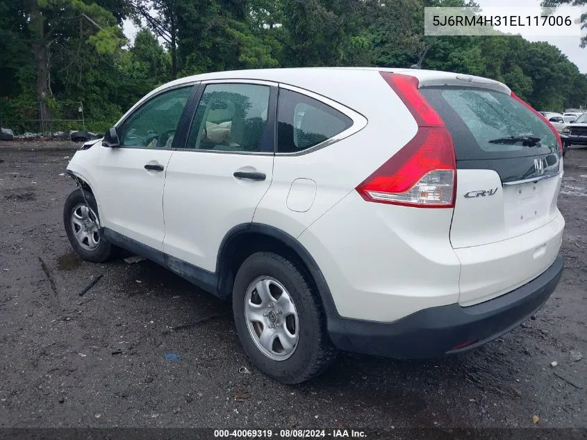 2014 Honda Cr-V Lx VIN: 5J6RM4H31EL117006 Lot: 40069319