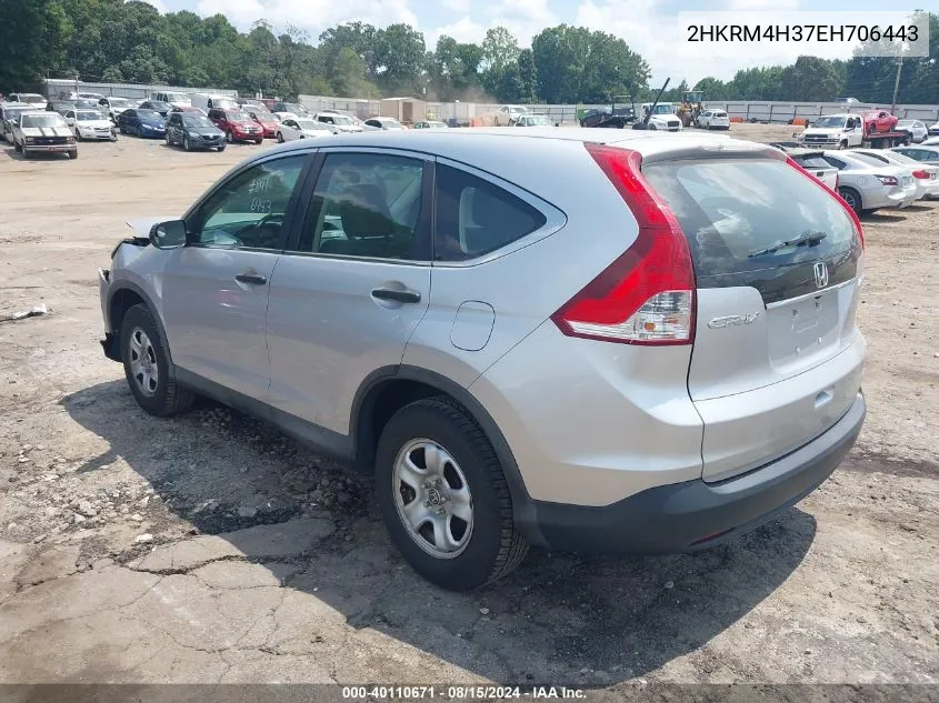 2014 Honda Cr-V Lx VIN: 2HKRM4H37EH706443 Lot: 40110671