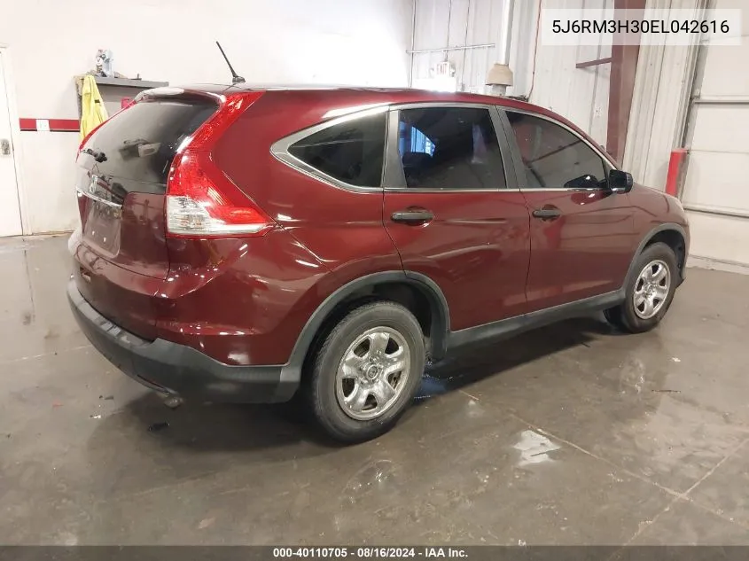 5J6RM3H30EL042616 2014 Honda Cr-V Lx