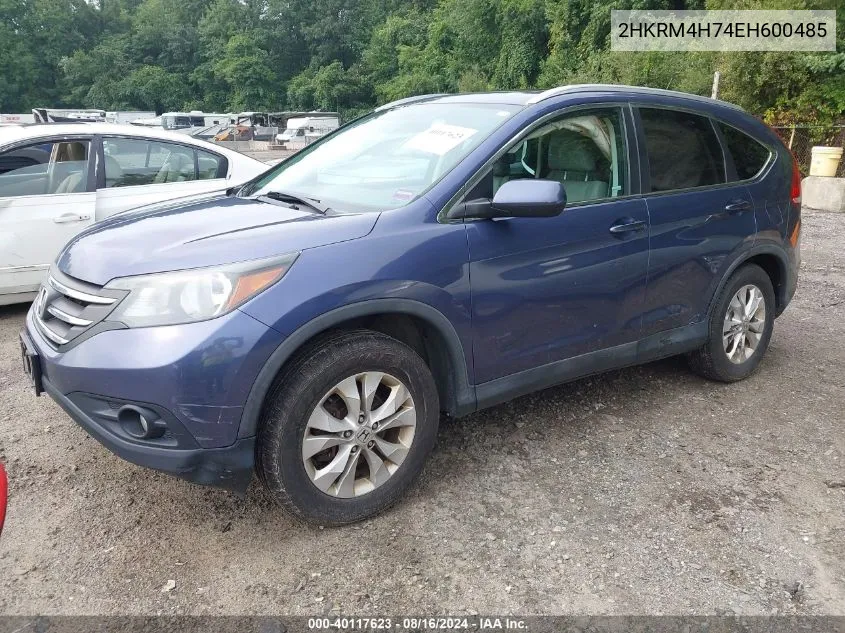 2HKRM4H74EH600485 2014 Honda Cr-V Ex-L