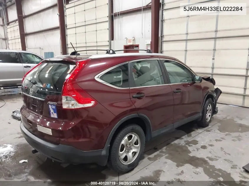 2014 Honda Cr-V Lx VIN: 5J6RM4H33EL022284 Lot: 40120719