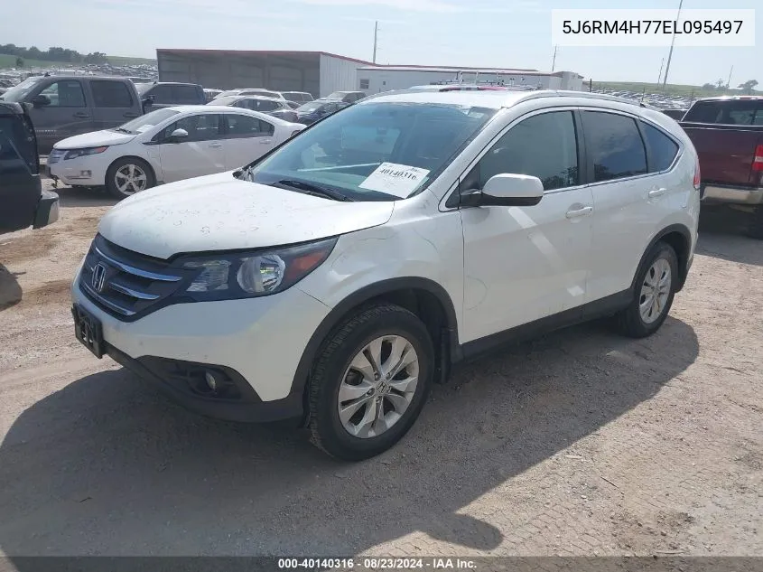 2014 Honda Cr-V Ex-L VIN: 5J6RM4H77EL095497 Lot: 40140316