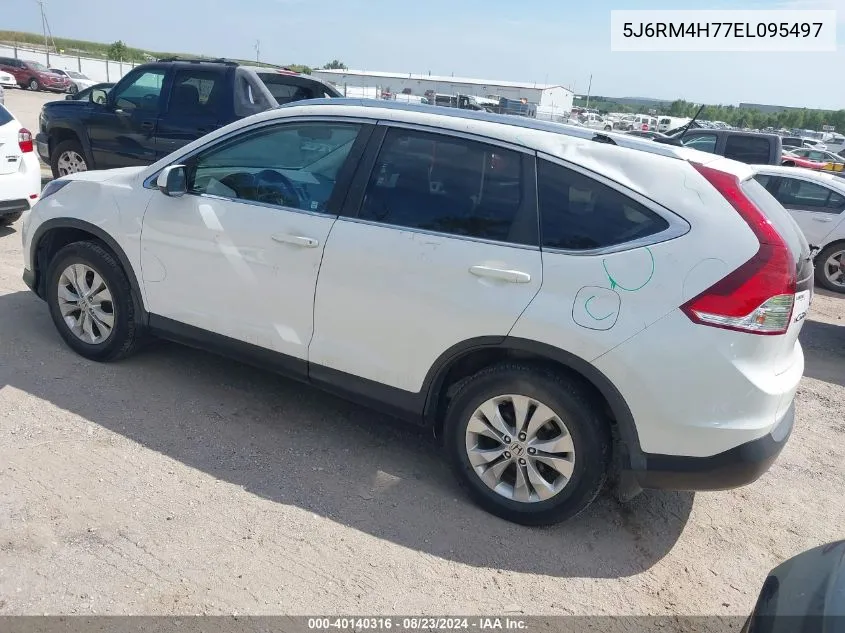 2014 Honda Cr-V Ex-L VIN: 5J6RM4H77EL095497 Lot: 40140316