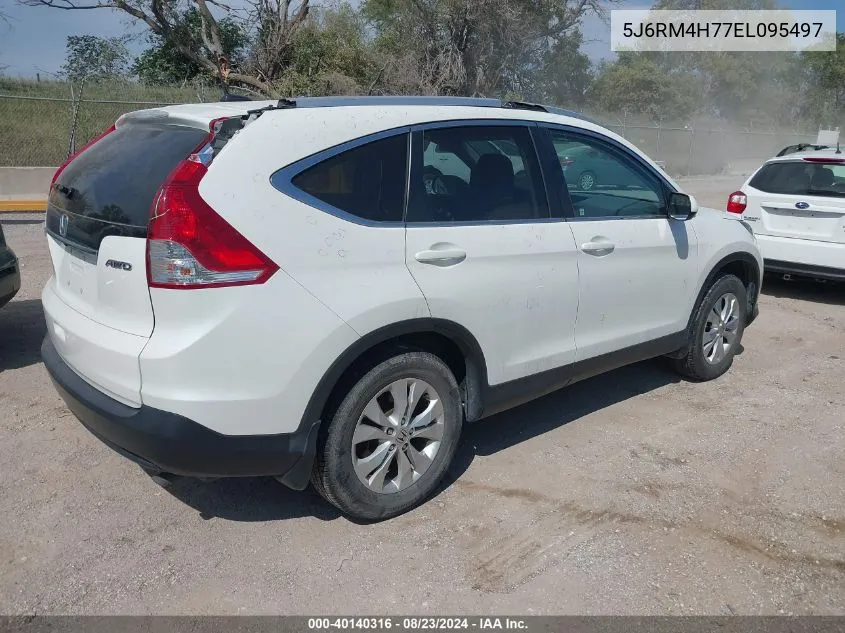 2014 Honda Cr-V Ex-L VIN: 5J6RM4H77EL095497 Lot: 40140316