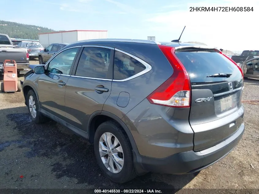 2014 Honda Cr-V Ex-L VIN: 2HKRM4H72EH608584 Lot: 40145530