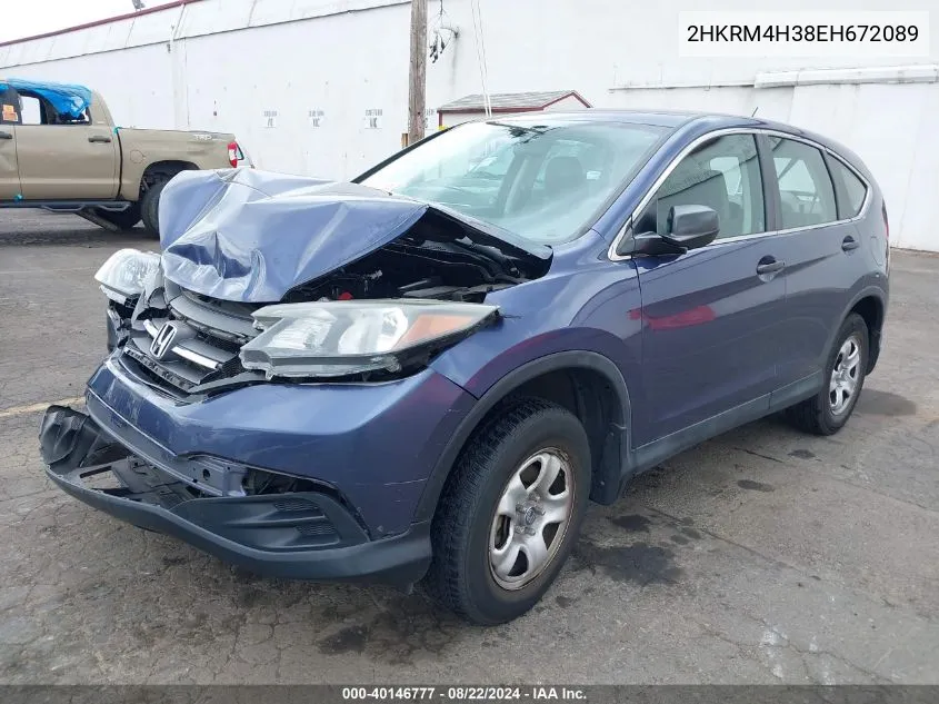 2HKRM4H38EH672089 2014 Honda Cr-V Lx