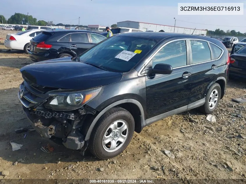 2014 Honda Cr-V Lx VIN: 3CZRM3H36EG716913 Lot: 40161035