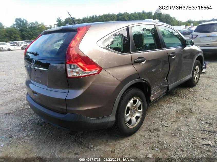 2014 Honda Cr-V Lx VIN: 3CZRM3H37EG716564 Lot: 40171738