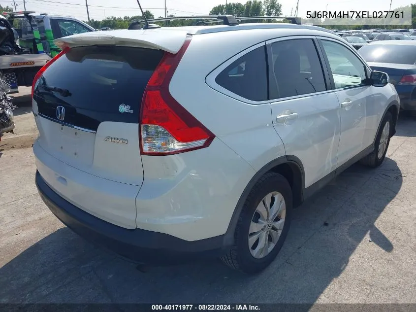 2014 Honda Cr-V Ex-L VIN: 5J6RM4H7XEL027761 Lot: 40171977