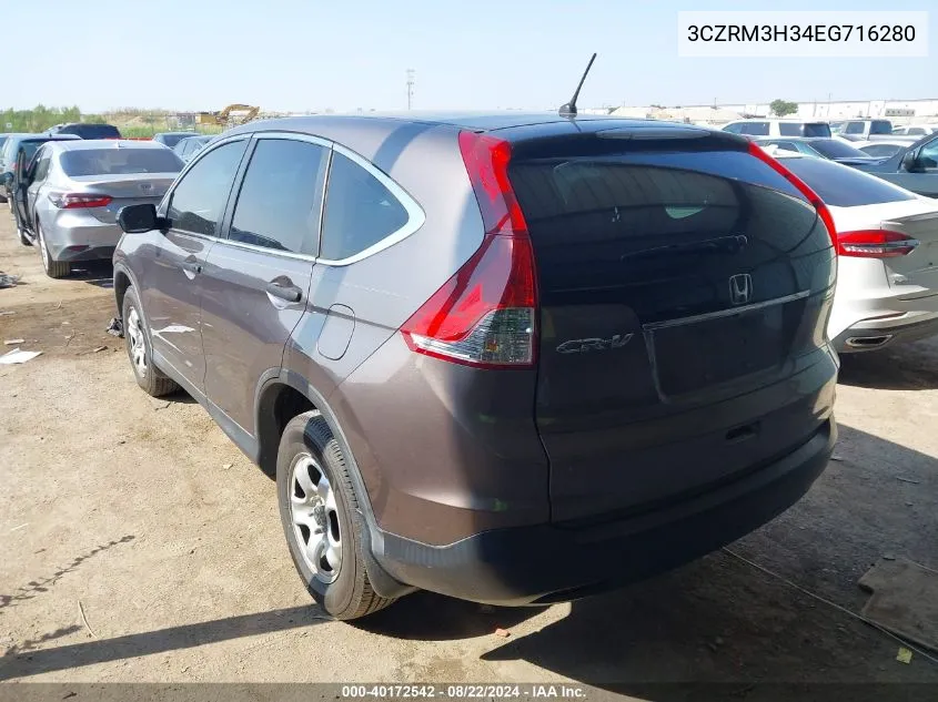 2014 Honda Cr-V Lx VIN: 3CZRM3H34EG716280 Lot: 40172542