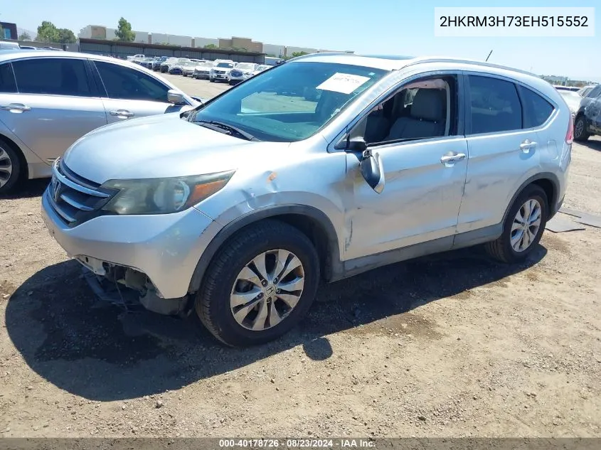 2014 Honda Cr-V Ex-L VIN: 2HKRM3H73EH515552 Lot: 40178726