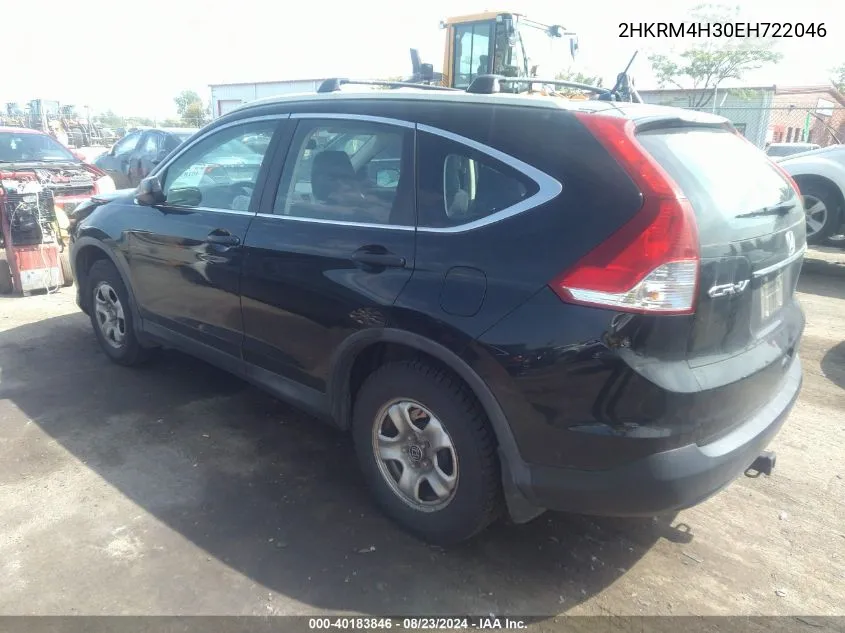 2014 Honda Cr-V Lx VIN: 2HKRM4H30EH722046 Lot: 40183846