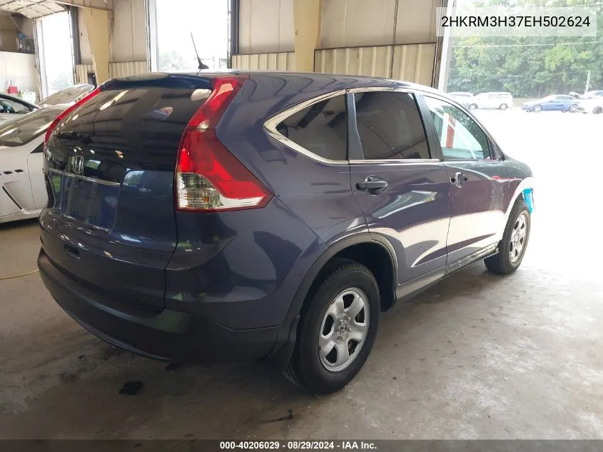 2014 Honda Cr-V Lx VIN: 2HKRM3H37EH502624 Lot: 40206029