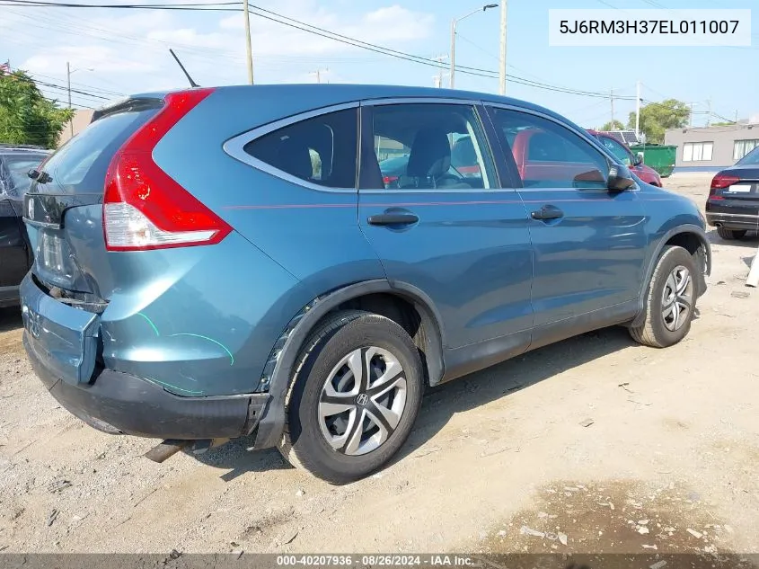 2014 Honda Cr-V Lx VIN: 5J6RM3H37EL011007 Lot: 40207936