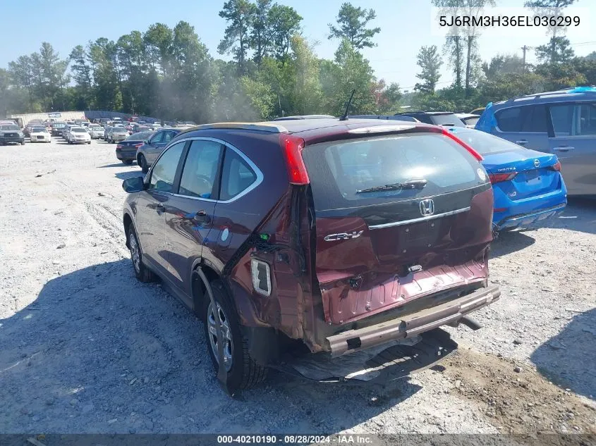 2014 Honda Cr-V Lx VIN: 5J6RM3H36EL036299 Lot: 40210190