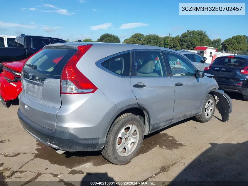 2014 Honda Cr-V Lx VIN: 3CZRM3H32EG702457 Lot: 40213831