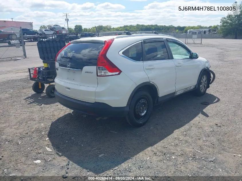 2014 Honda Cr-V Ex-L VIN: 5J6RM4H78EL100805 Lot: 40269414