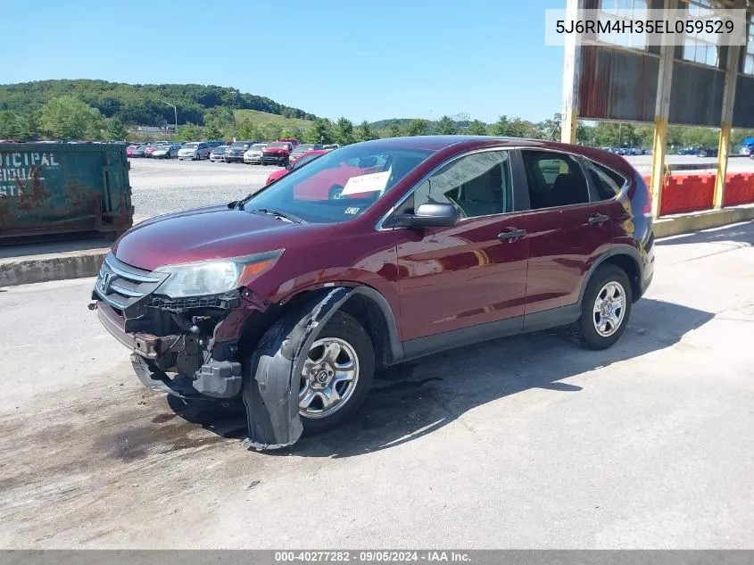 2014 Honda Cr-V Lx VIN: 5J6RM4H35EL059529 Lot: 40277282