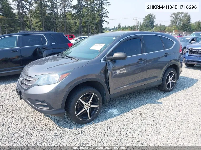 2014 Honda Cr-V Lx VIN: 2HKRM4H34EH716296 Lot: 40282196