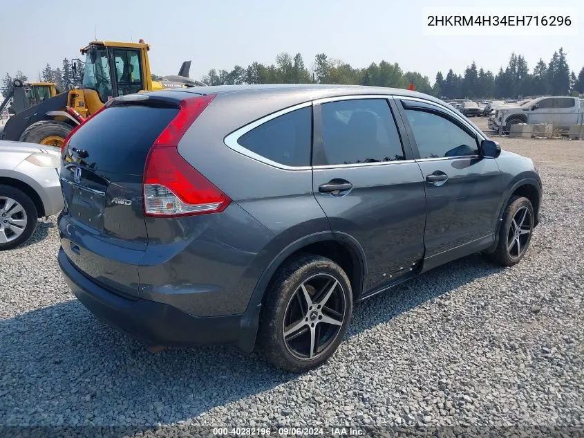 2014 Honda Cr-V Lx VIN: 2HKRM4H34EH716296 Lot: 40282196