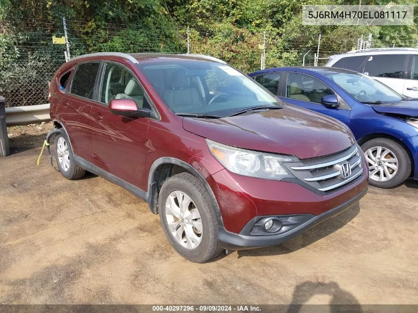 2014 Honda Cr-V Ex-L VIN: 5J6RM4H70EL081117 Lot: 40297296