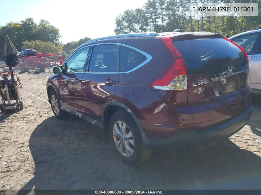 2014 Honda Cr-V Ex-L VIN: 5J6RM4H79EL016301 Lot: 40306603