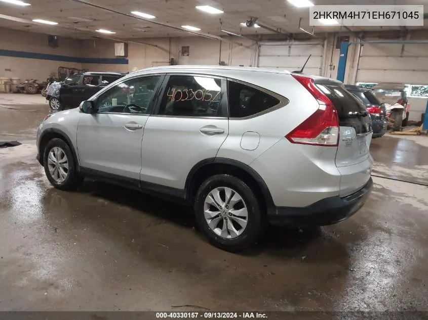 2014 Honda Cr-V Ex-L VIN: 2HKRM4H71EH671045 Lot: 40330157