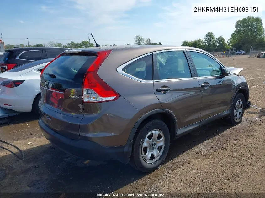 2014 Honda Cr-V Lx VIN: 2HKRM4H31EH688151 Lot: 40337439