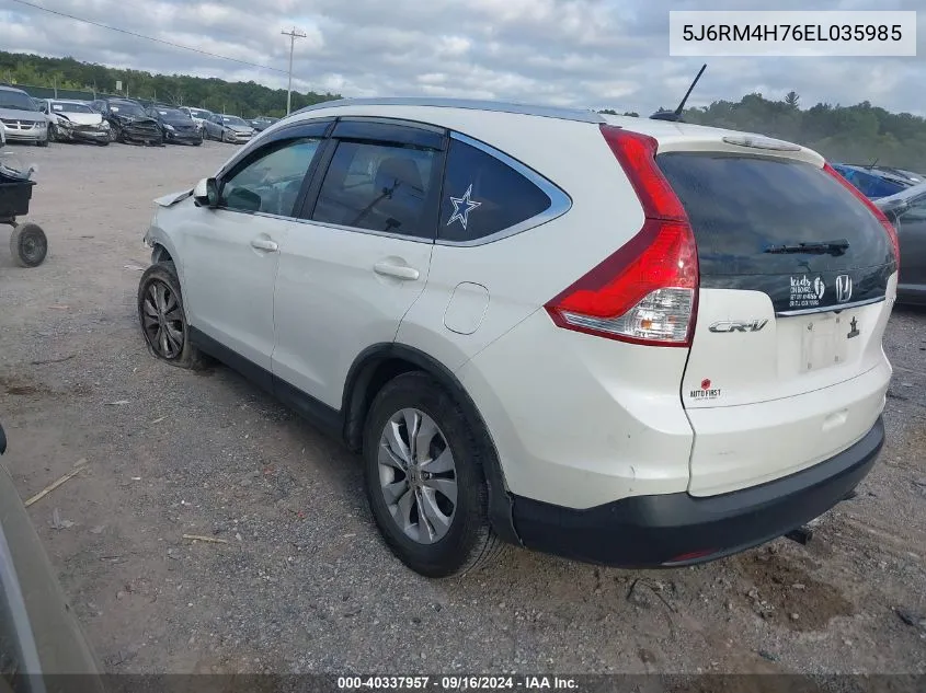 2014 Honda Cr-V Ex-L VIN: 5J6RM4H76EL035985 Lot: 40337957