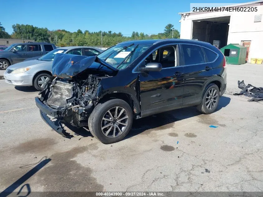 2014 Honda Cr-V Ex-L VIN: 2HKRM4H74EH602205 Lot: 40343900