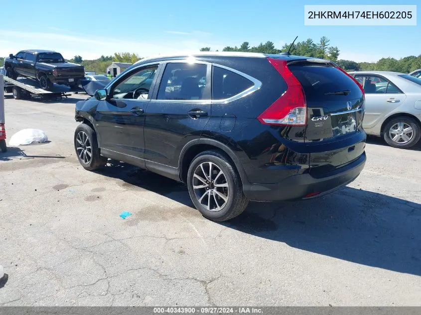 2014 Honda Cr-V Ex-L VIN: 2HKRM4H74EH602205 Lot: 40343900