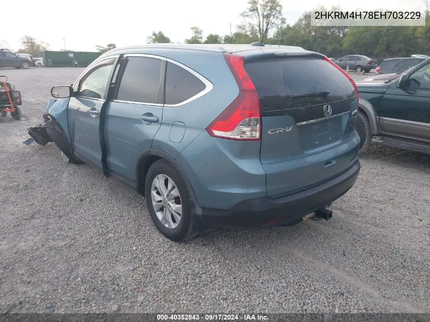 2014 Honda Cr-V Ex-L VIN: 2HKRM4H78EH703229 Lot: 40352843