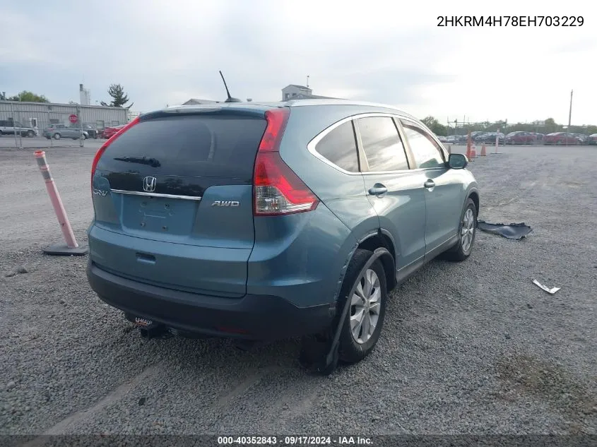 2HKRM4H78EH703229 2014 Honda Cr-V Ex-L