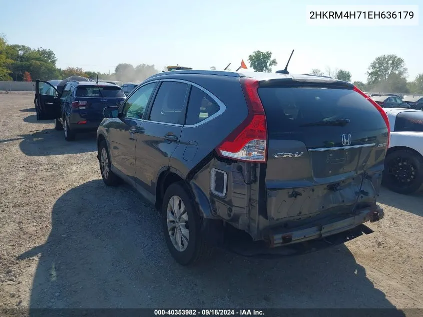 2HKRM4H71EH636179 2014 Honda Cr-V Ex-L