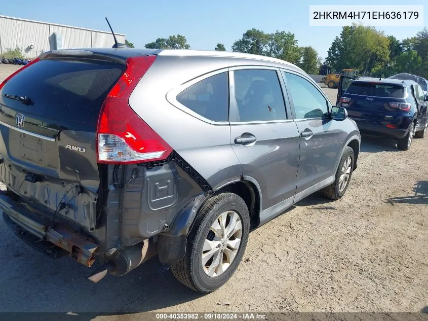 2014 Honda Cr-V Ex-L VIN: 2HKRM4H71EH636179 Lot: 40353982