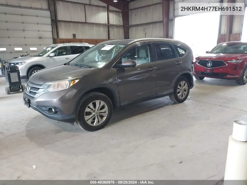 2014 Honda Cr-V Ex-L VIN: 2HKRM4H77EH691512 Lot: 40360970